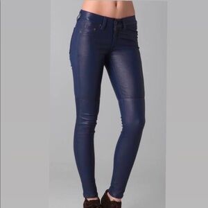 Rag & Bone Skinny Navy 100% Lamb Leather Jean​